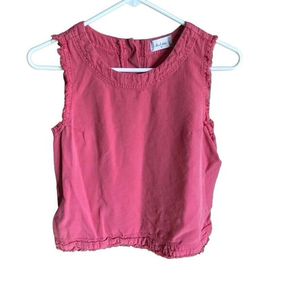 ALTAR’D STATE Women’s Medium Salmon coral sleeveless crop top fringe - Picture 1 of 3